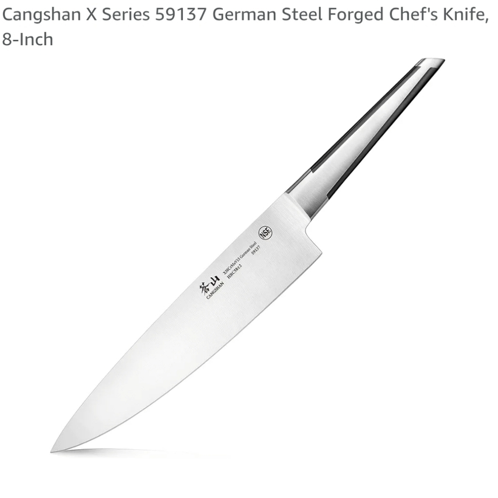 ❤️BUY 2 GET 1 FREE  Cangshan X Series 59137 German Steel Forged Chef's Knife, 8"